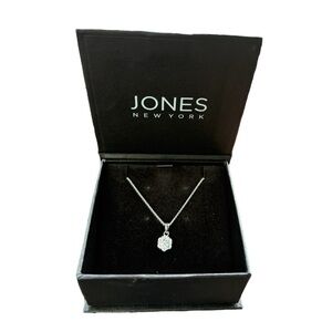 Brand New With Tags (NWT) Jones New York Necklace Silver Pendant Neckland